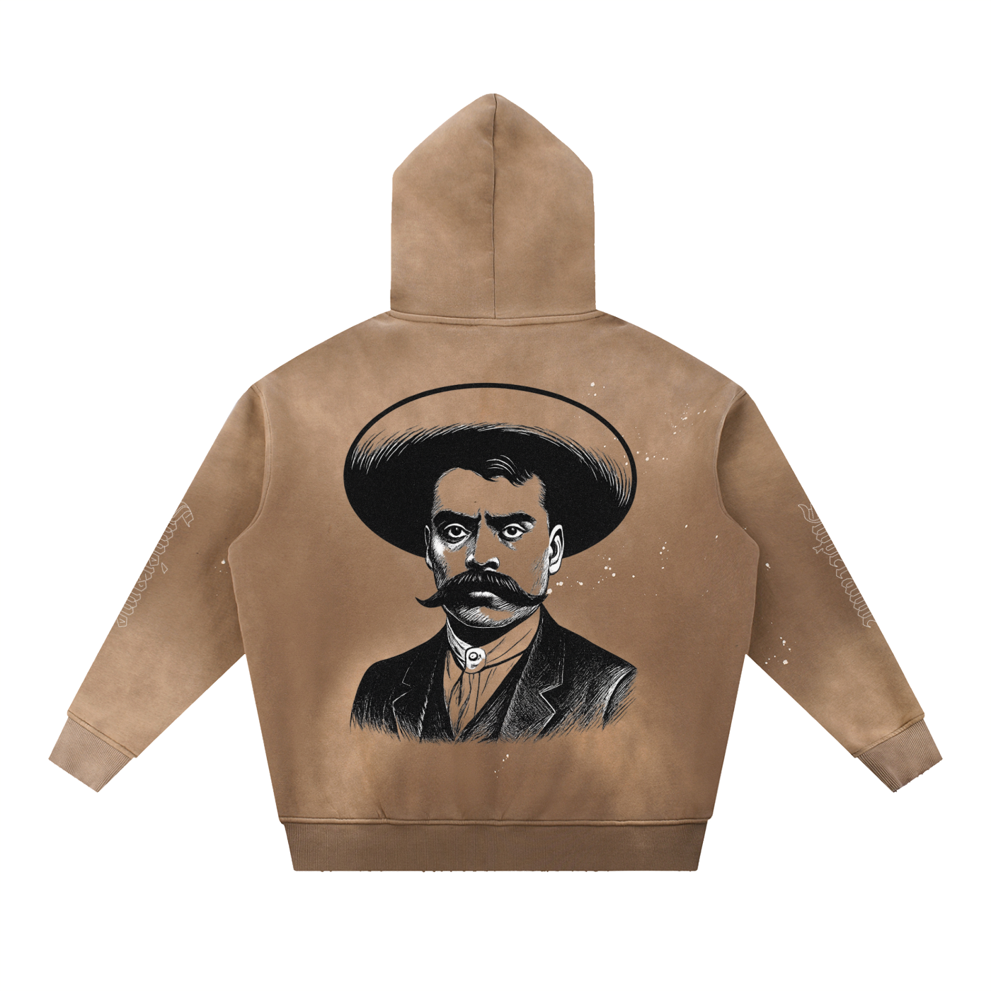 Vintage Washed Frayed Fleece Hoodie