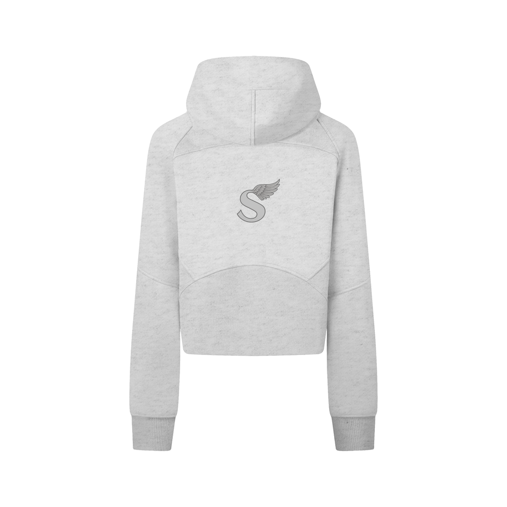 Cropped Zip-Through Hoodie