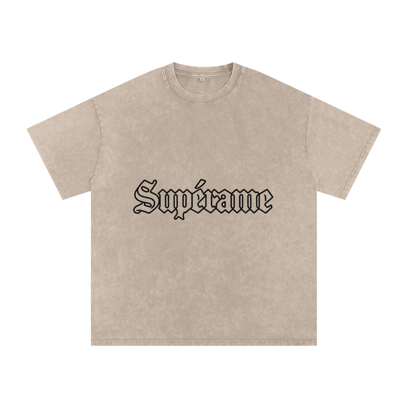 Snow Washed Oversized Cotton T-Shirt