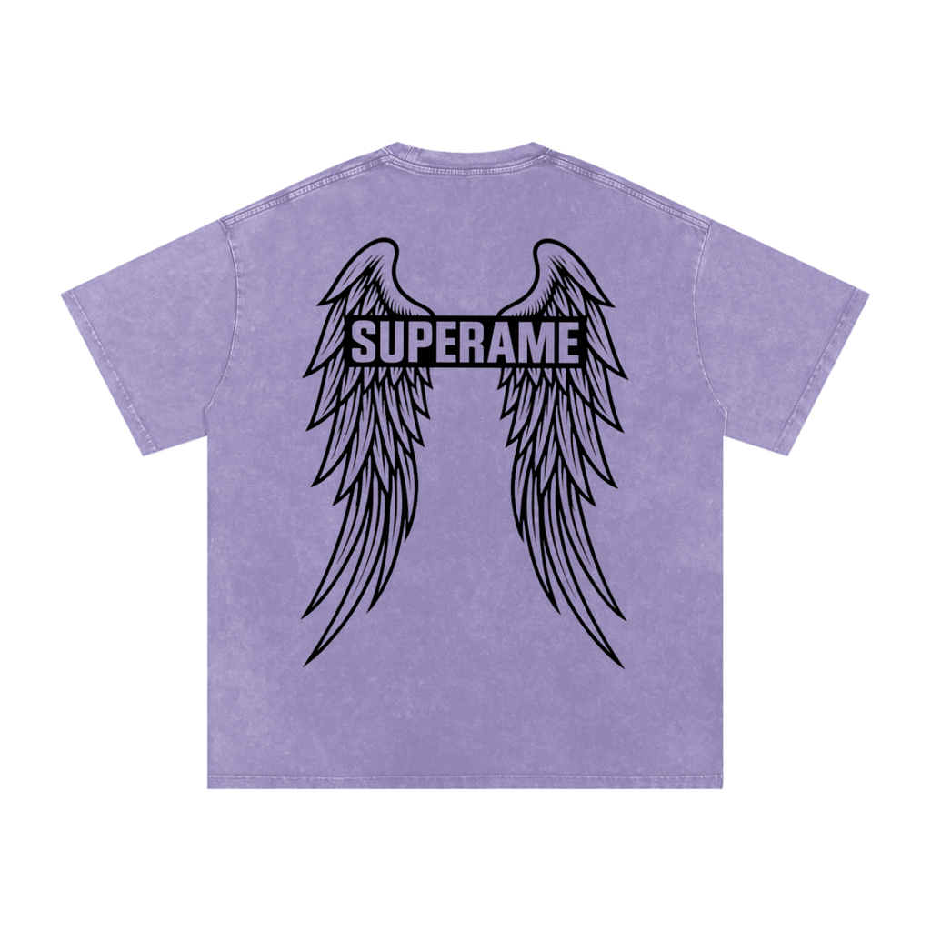 Snow Washed Oversized Cotton T-Shirt