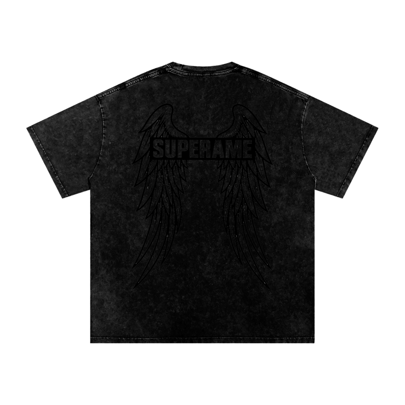 Snow Washed Oversized Cotton T-Shirt