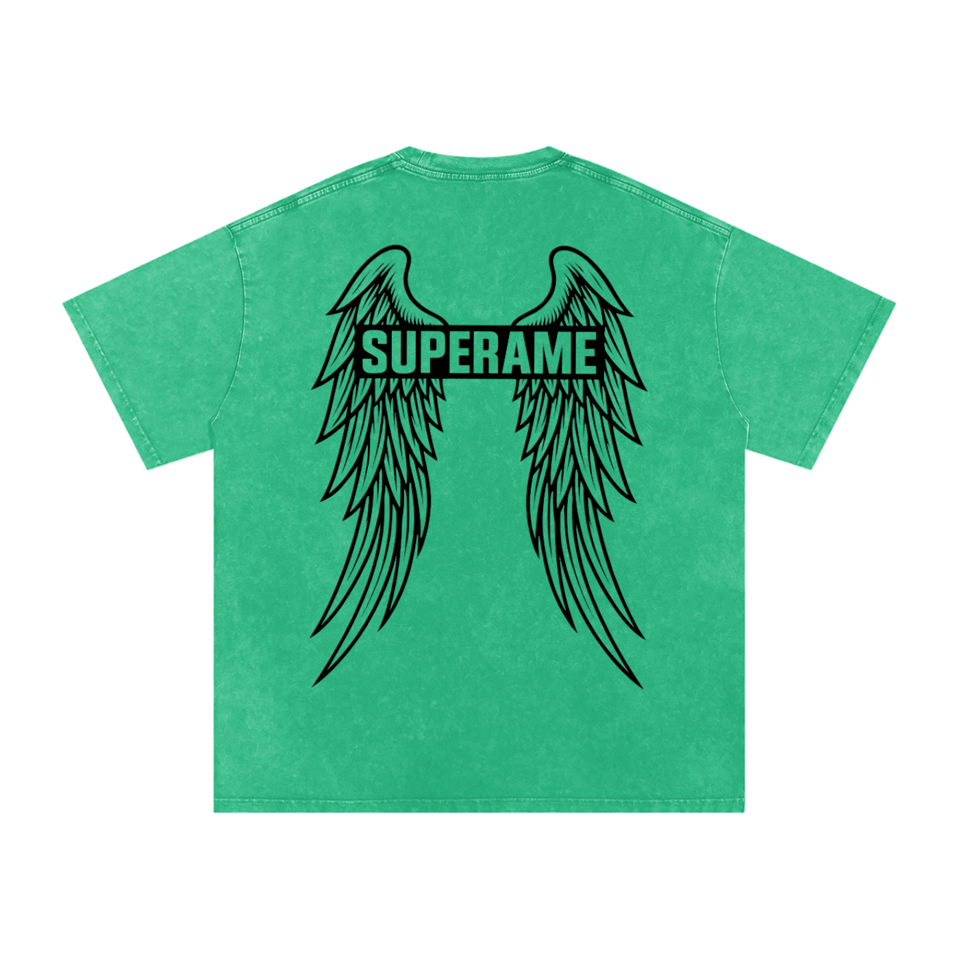 Snow Washed Oversized Cotton T-Shirt