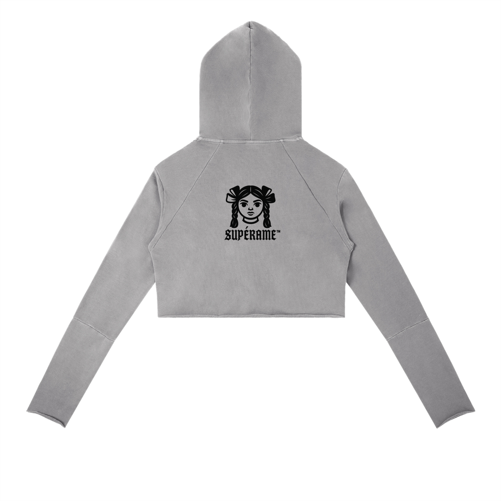 Vintage Washed Raw Edge Hoodie