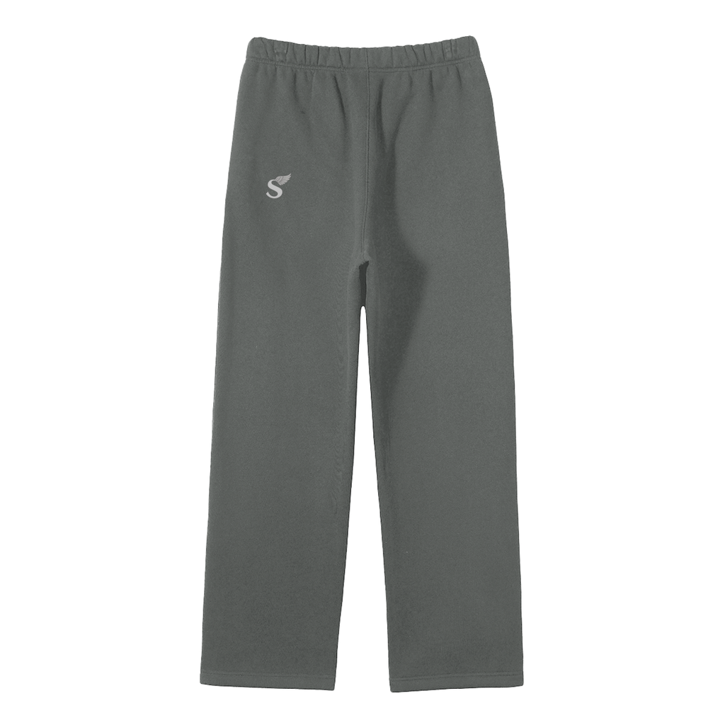Unisex Solid Color Fleece Straight Leg Pants