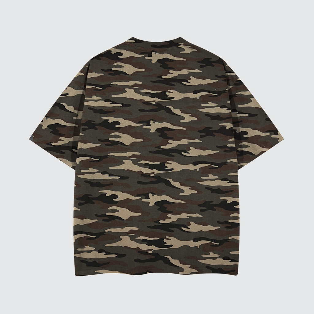 Unisex Heavyweight Cotton Camo Oversized T-Shirt (270GSM)