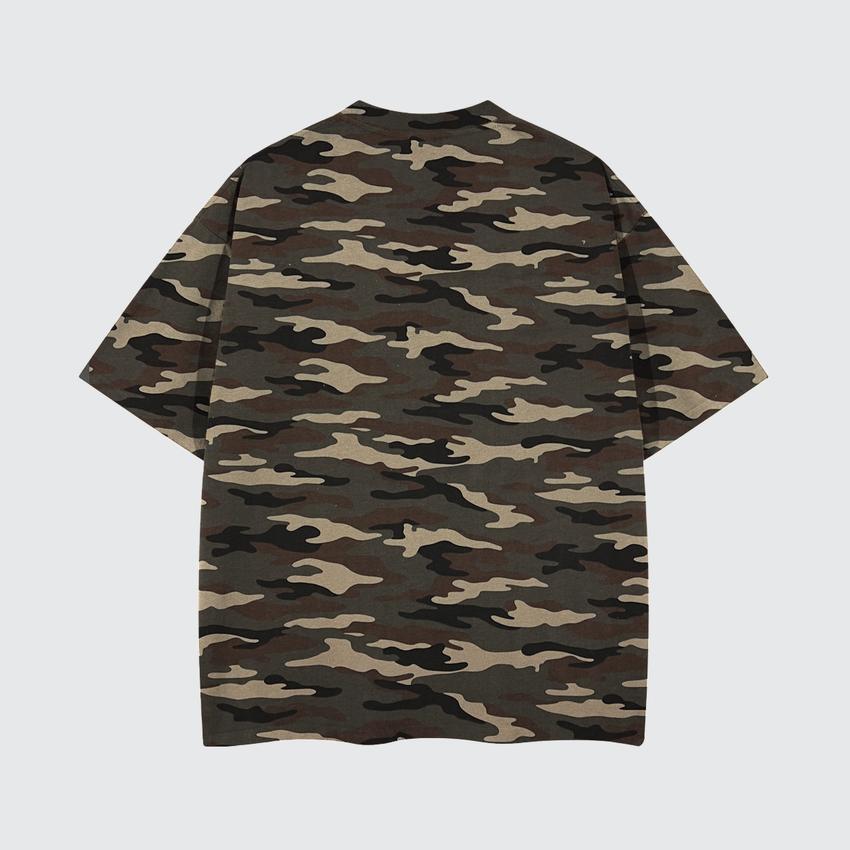 Unisex Heavyweight Cotton Camo Oversized T-Shirt (270GSM)