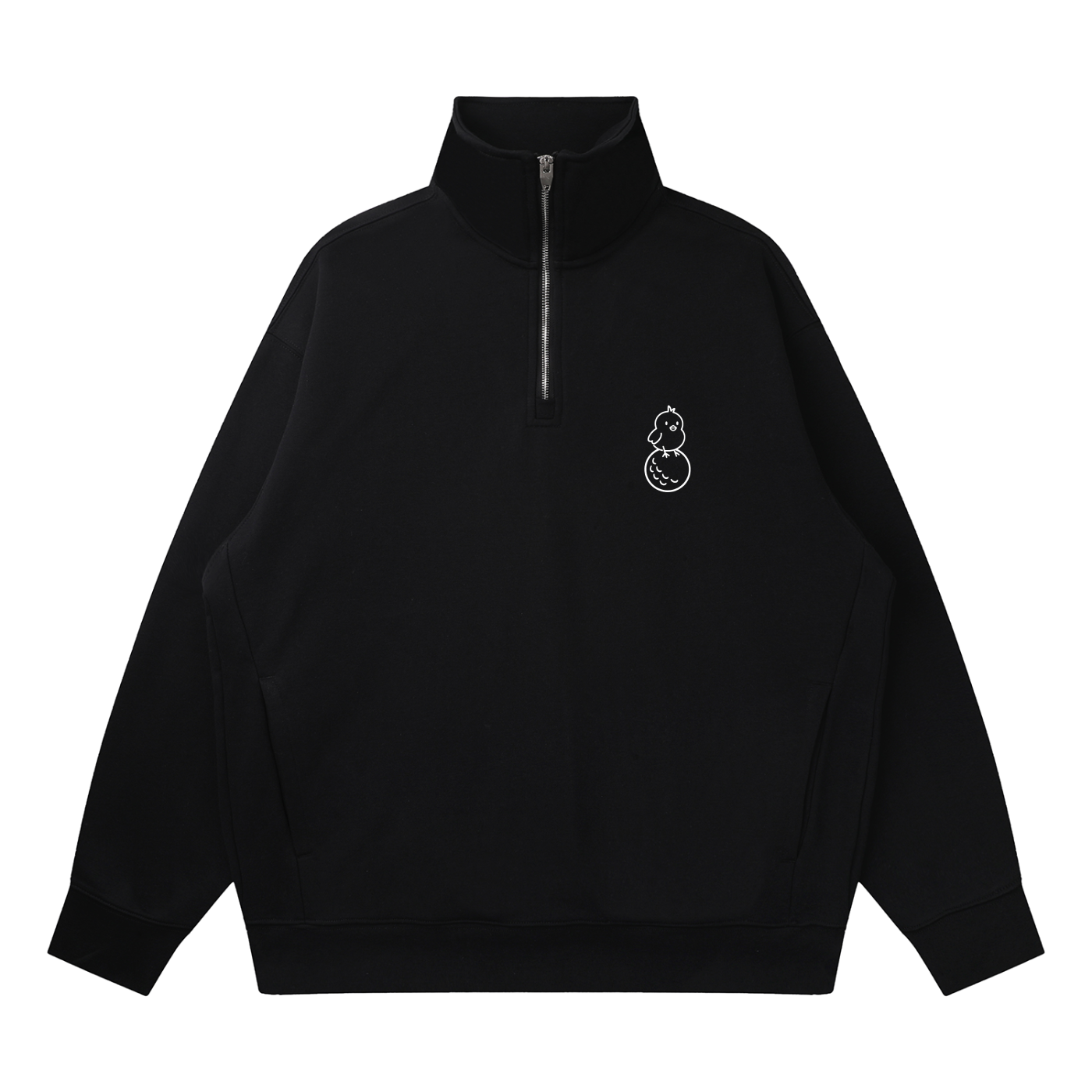 Quarter-Zip Drop Shoulder Sweatshirt