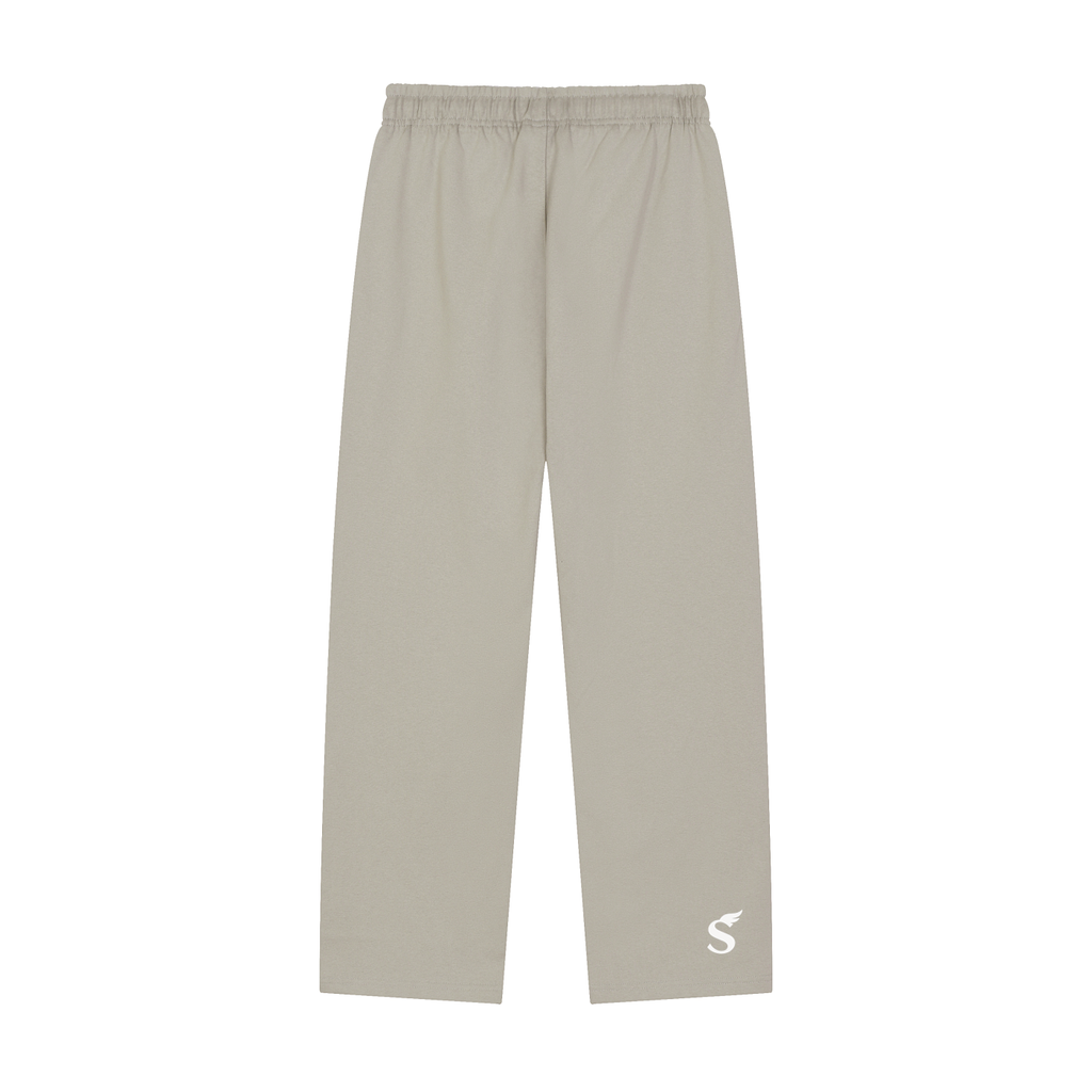 Solid Color Straight-Leg Sweatpants