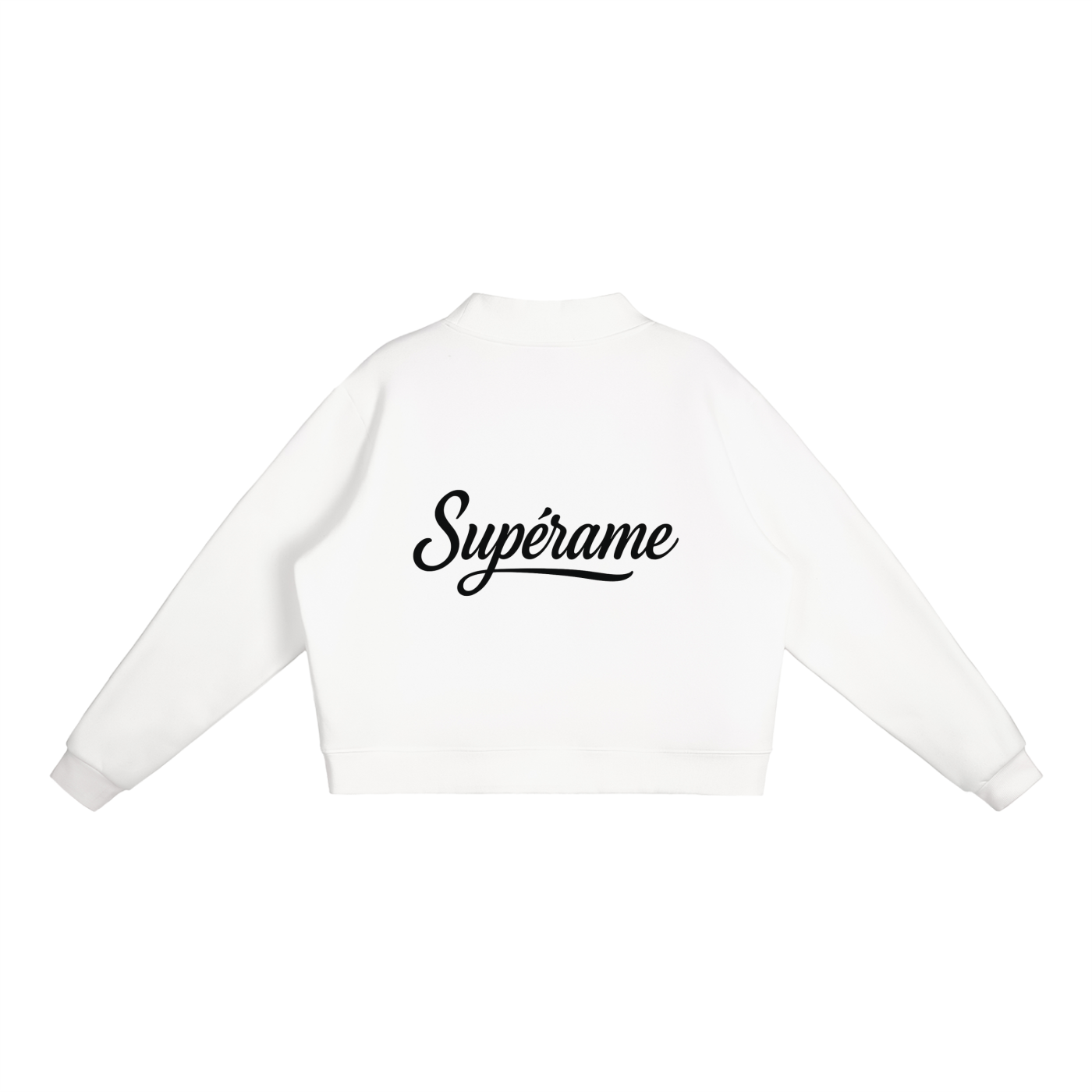 Essential Fleece Mock-Neck Crew Sweatshirt