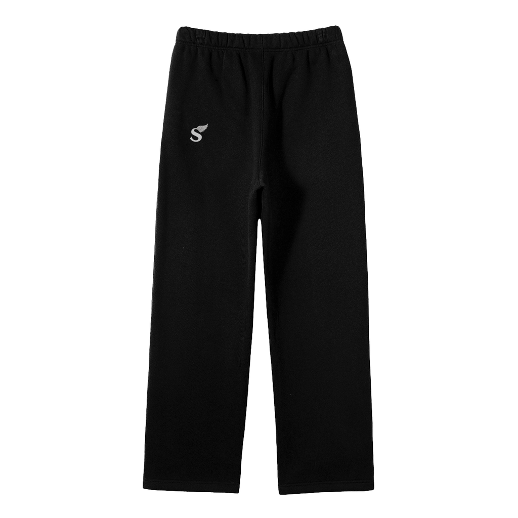 Unisex Solid Color Fleece Straight Leg Pants