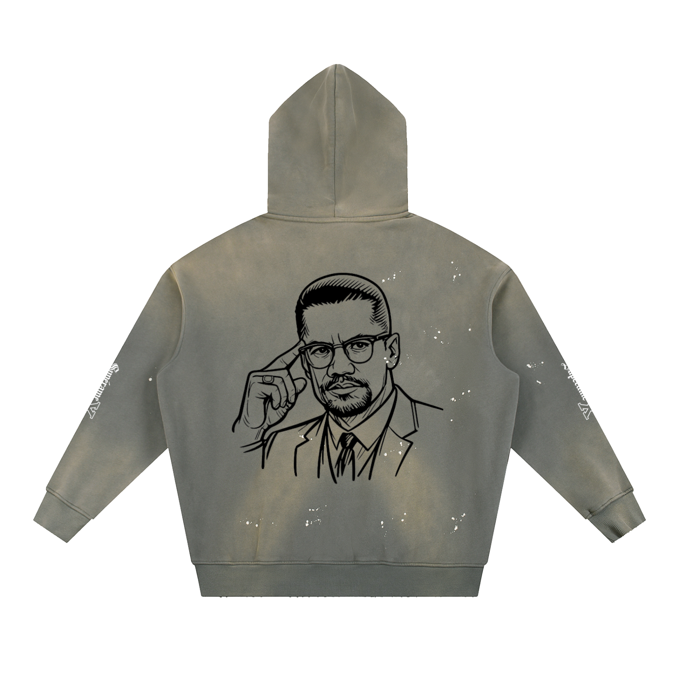Vintage Washed Frayed Fleece Hoodie
