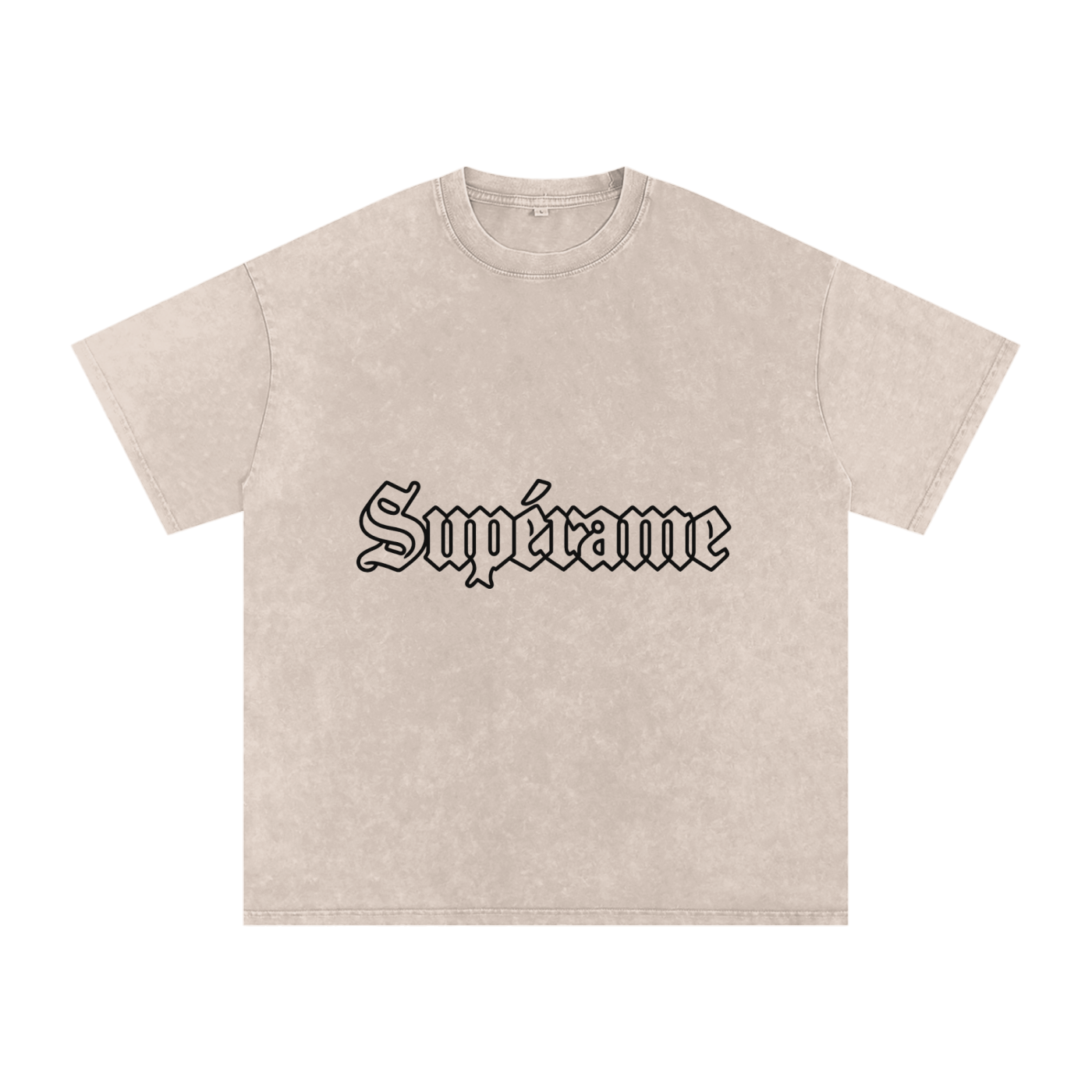 Snow Washed Oversized Cotton T-Shirt