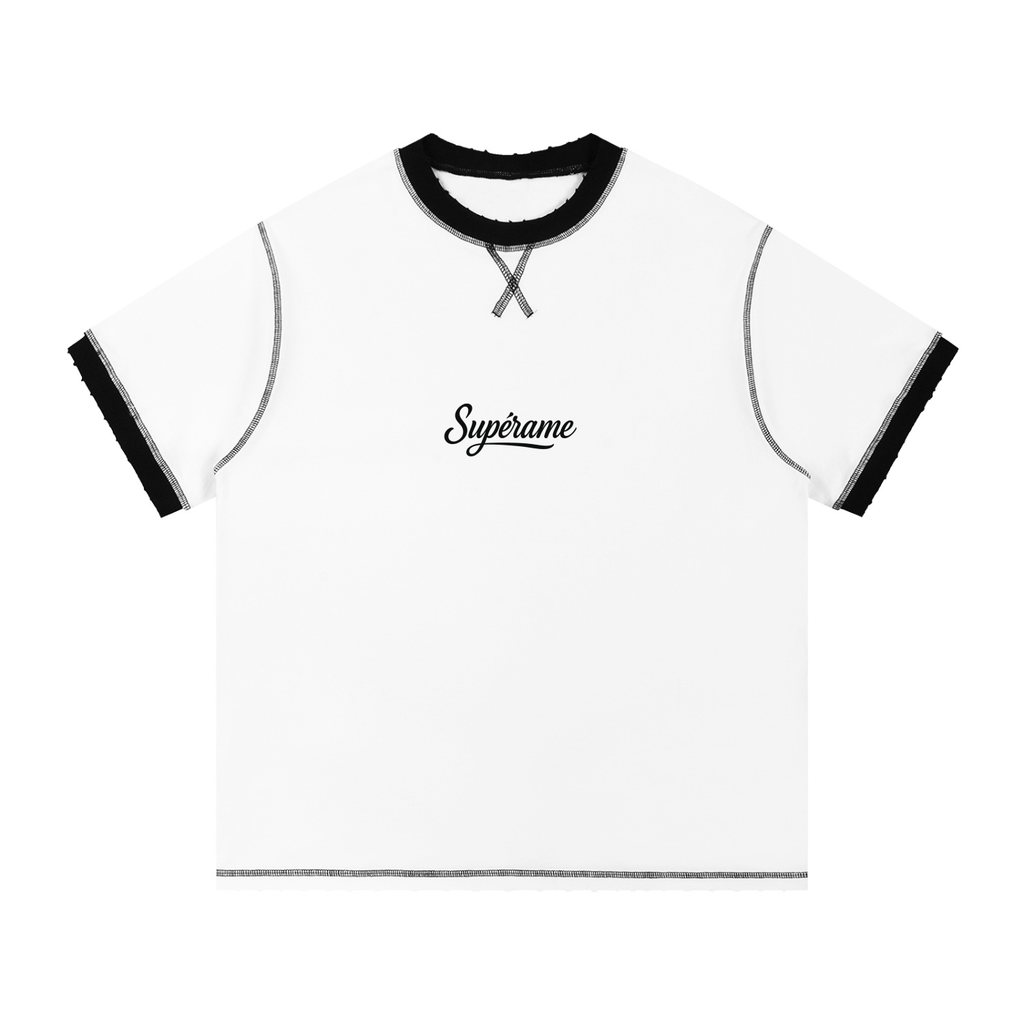 Contrast-Stitched Cotton T-Shirt