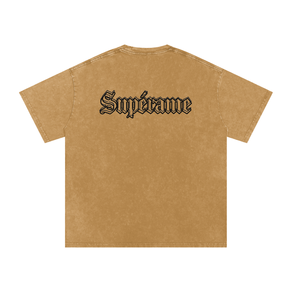 Snow Washed Oversized Cotton T-Shirt