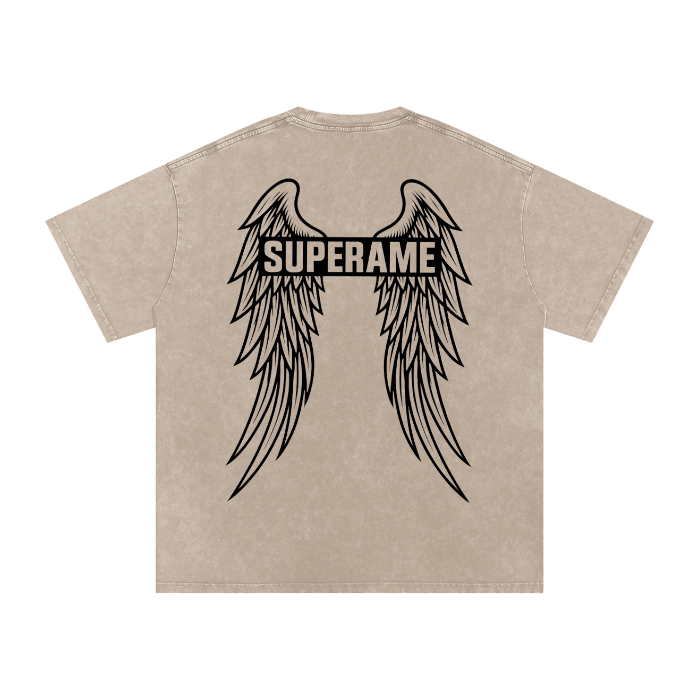 Snow Washed Oversized Cotton T-Shirt