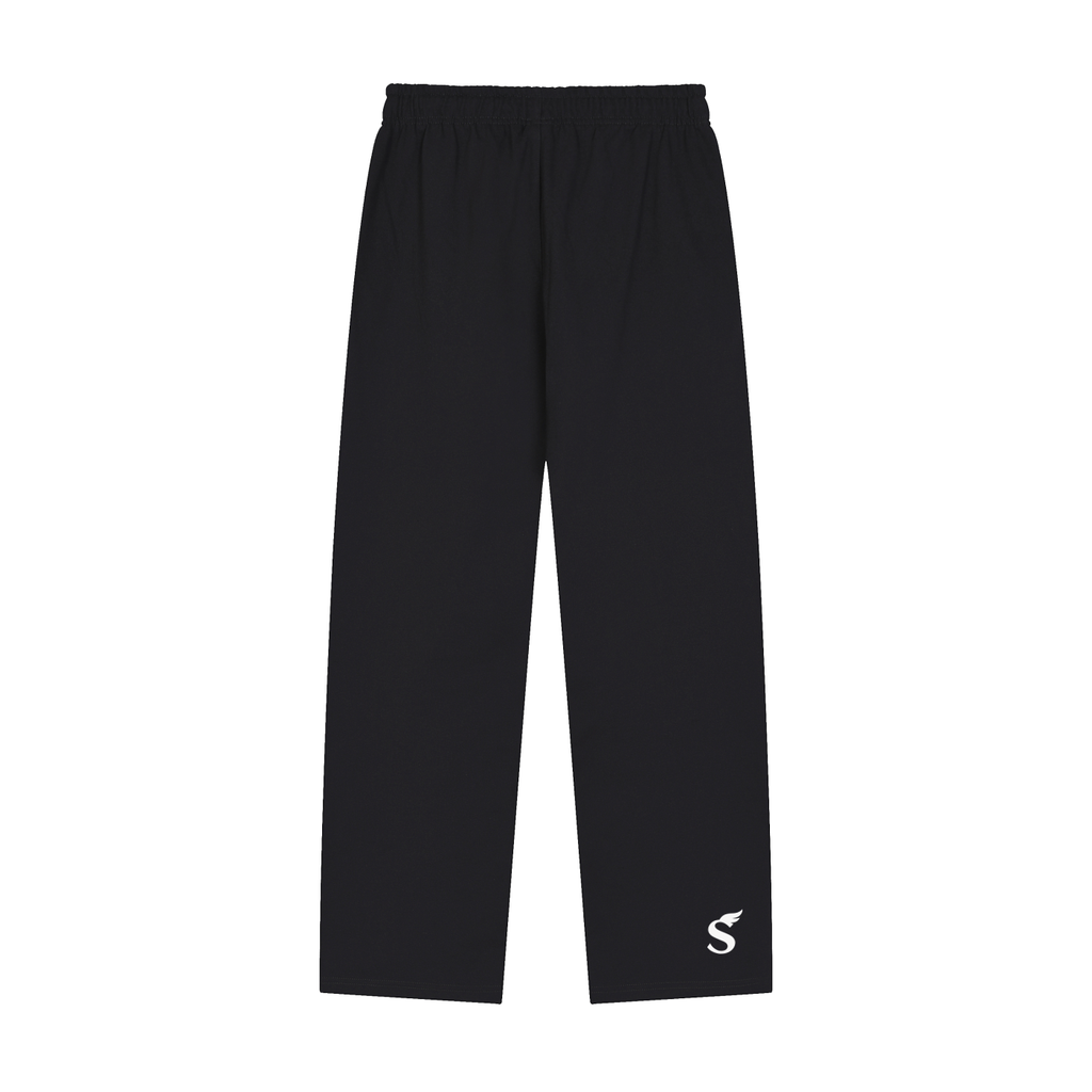 Solid Color Straight-Leg Sweatpants