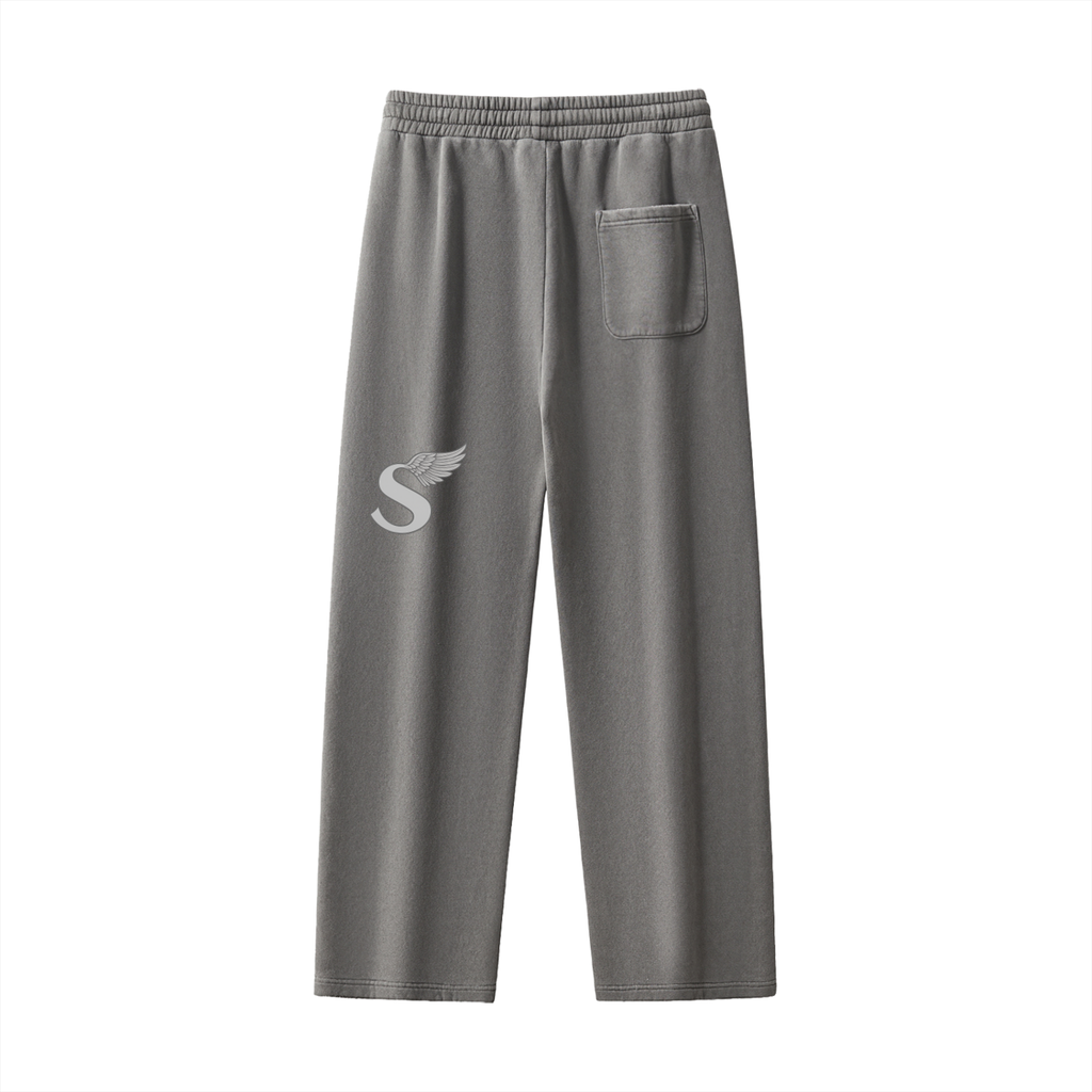 Frayed Enzyme Washed Fleece Sweatpants