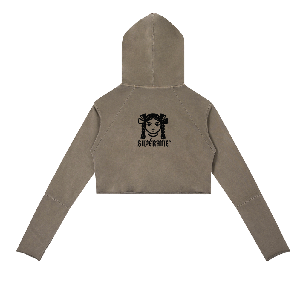 Vintage Washed Raw Edge Hoodie