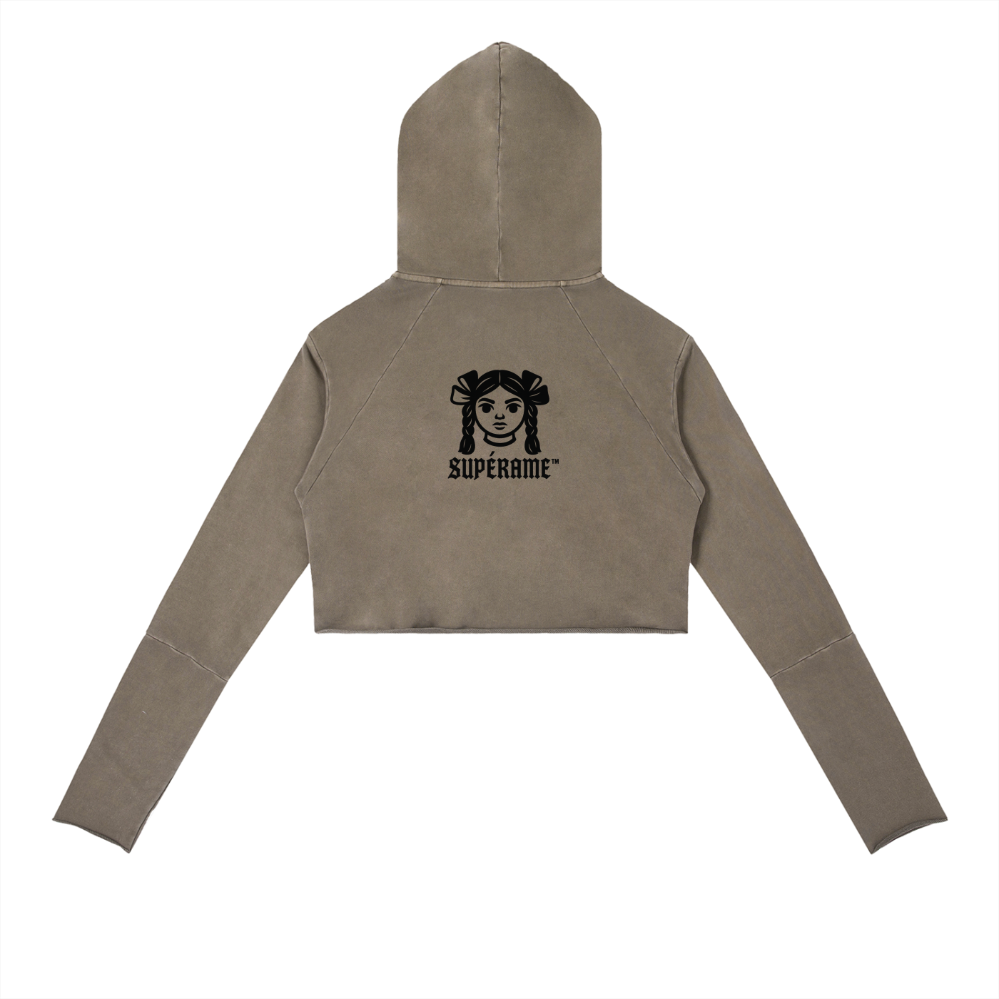 Vintage Washed Raw Edge Hoodie