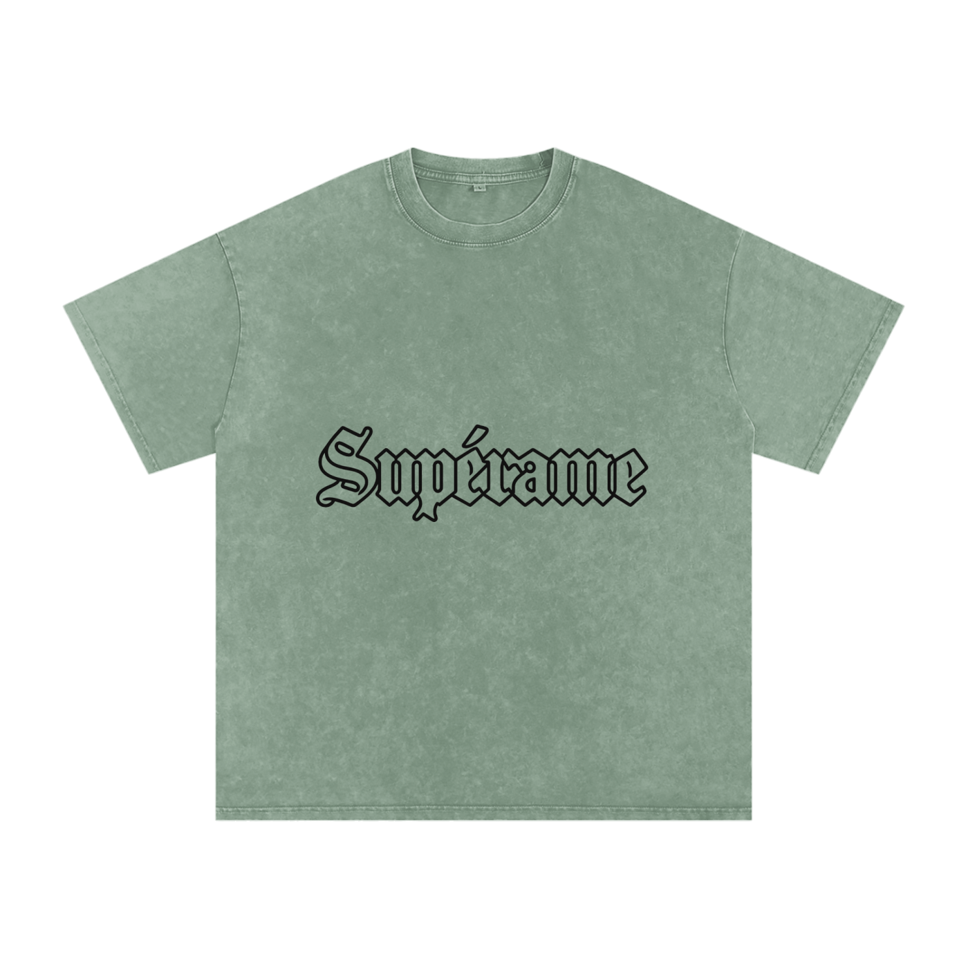 Snow Washed Oversized Cotton T-Shirt