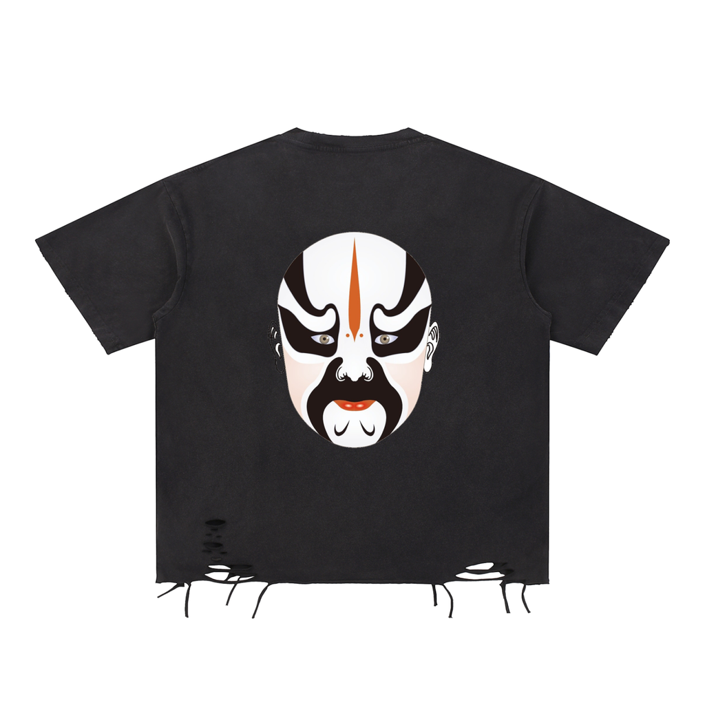 Snow Washed Raw-Hem T-Shirt