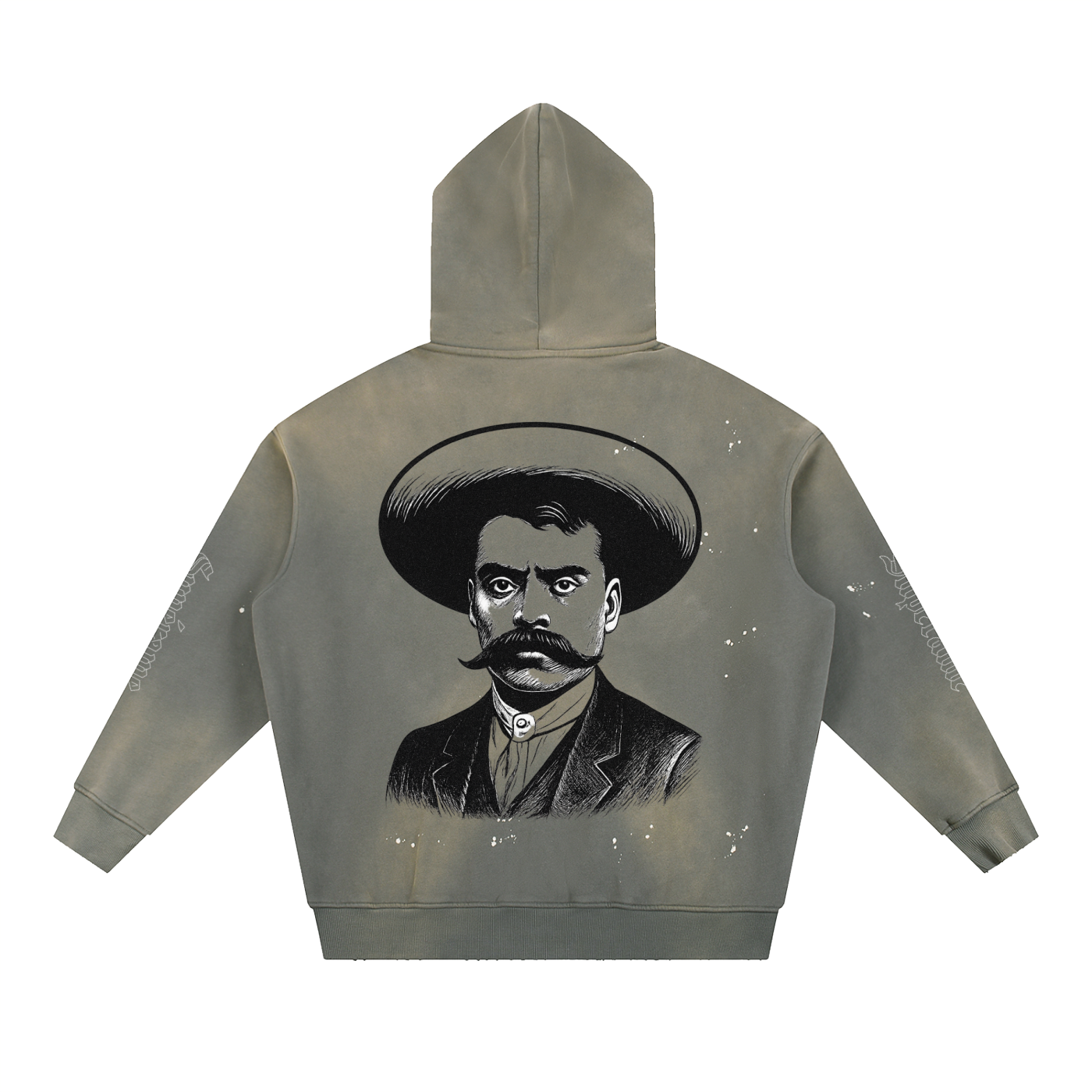 Vintage Washed Frayed Fleece Hoodie
