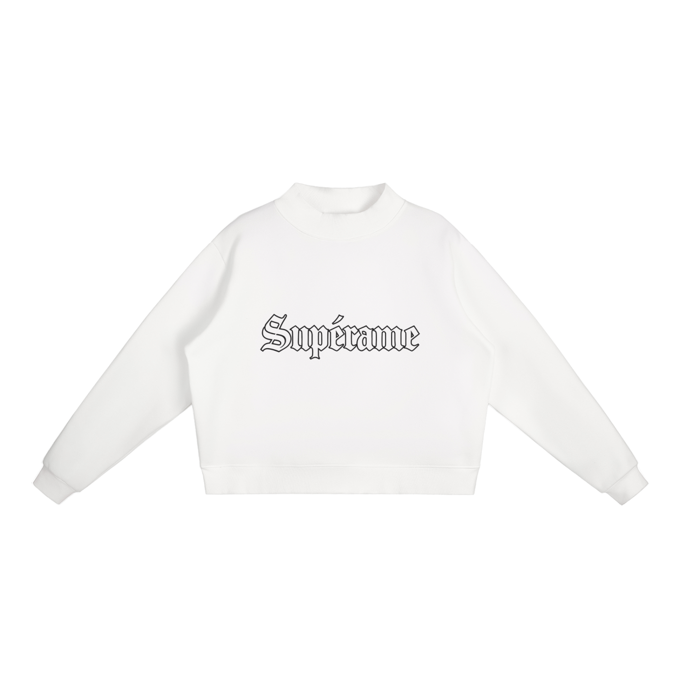 Essential Fleece Mock-Neck Crew Sweatshirt