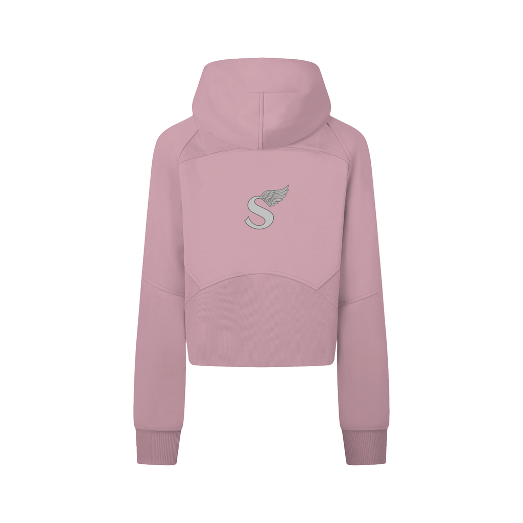 Cropped Zip-Through Hoodie