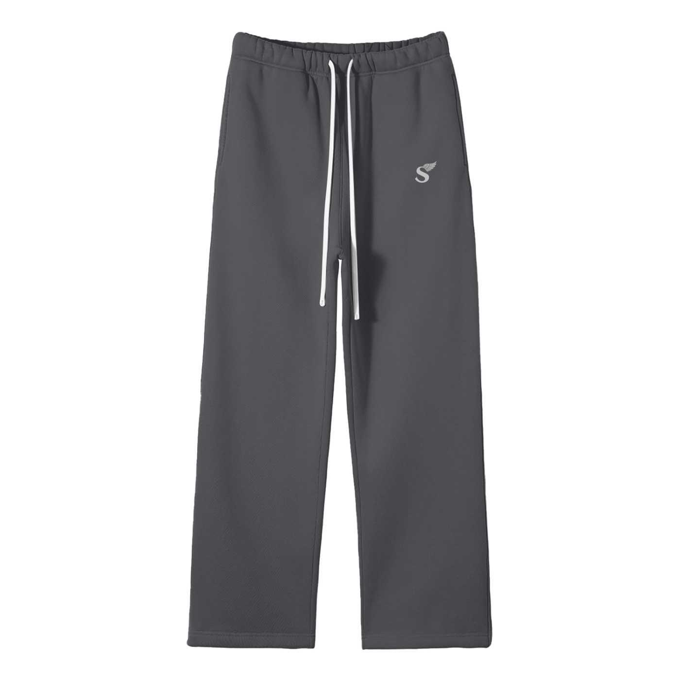 Unisex Solid Color Fleece Straight Leg Pants