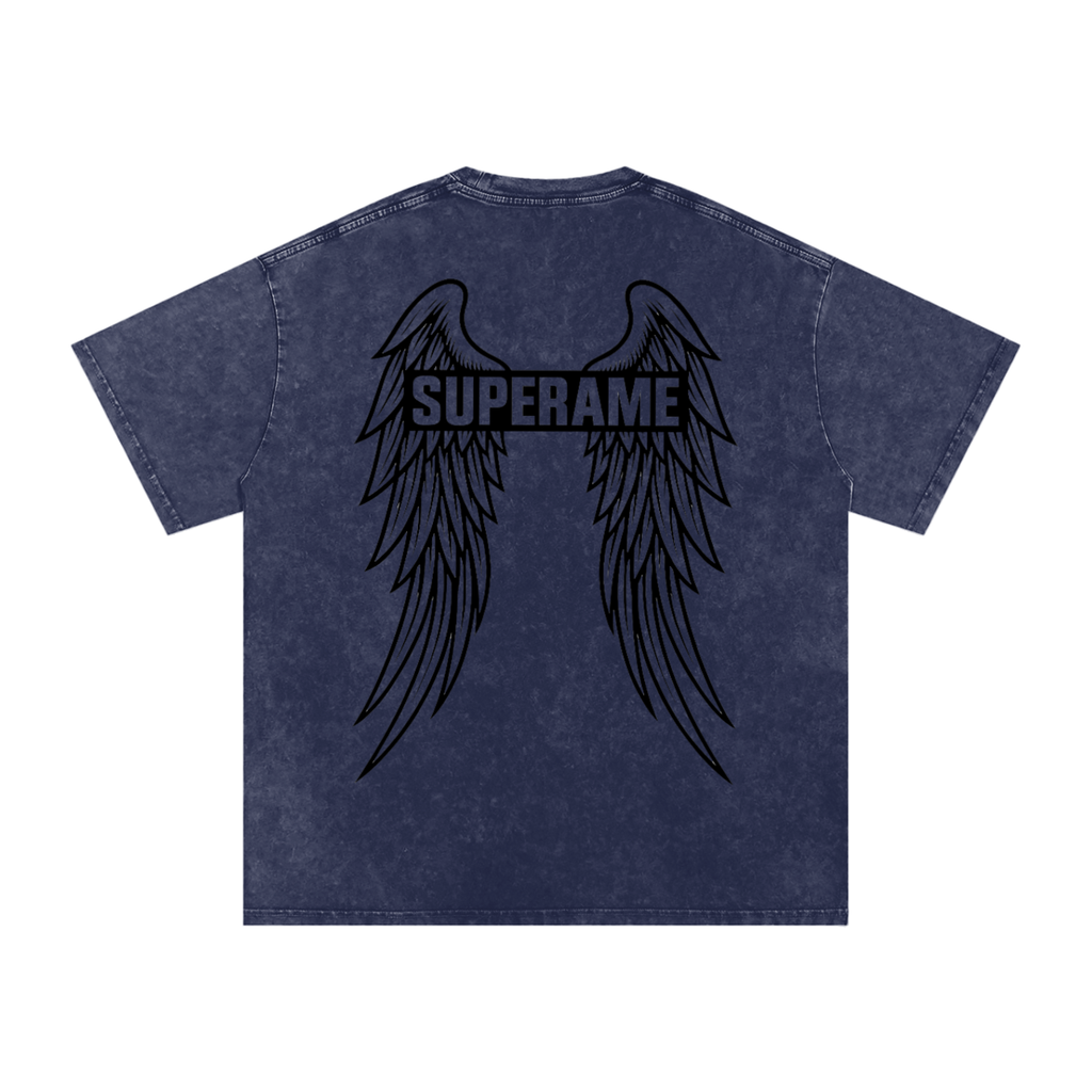 Snow Washed Oversized Cotton T-Shirt