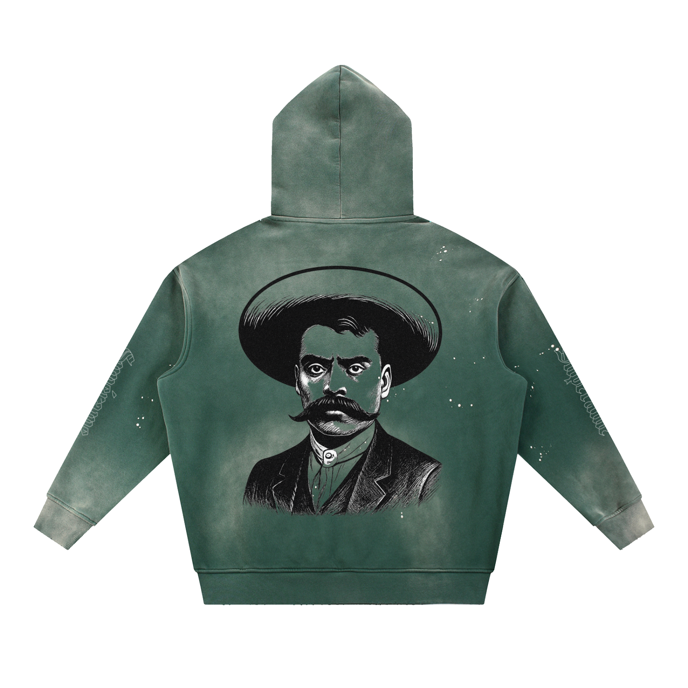 Vintage Washed Frayed Fleece Hoodie