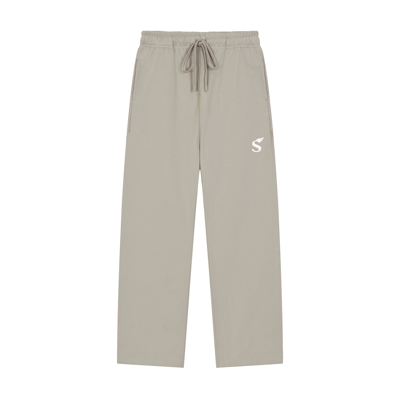Solid Color Straight-Leg Sweatpants