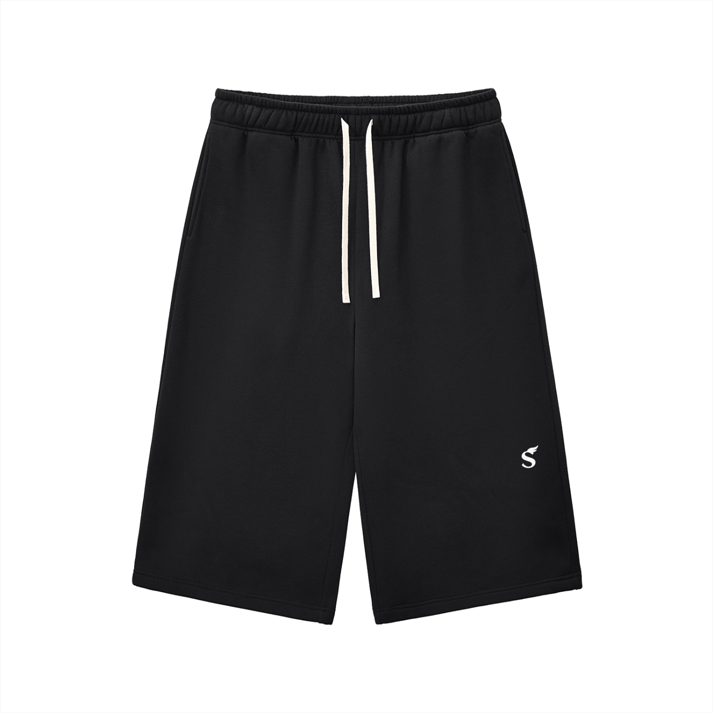 Relaxed Drawstring 3/4 Sweatpants
