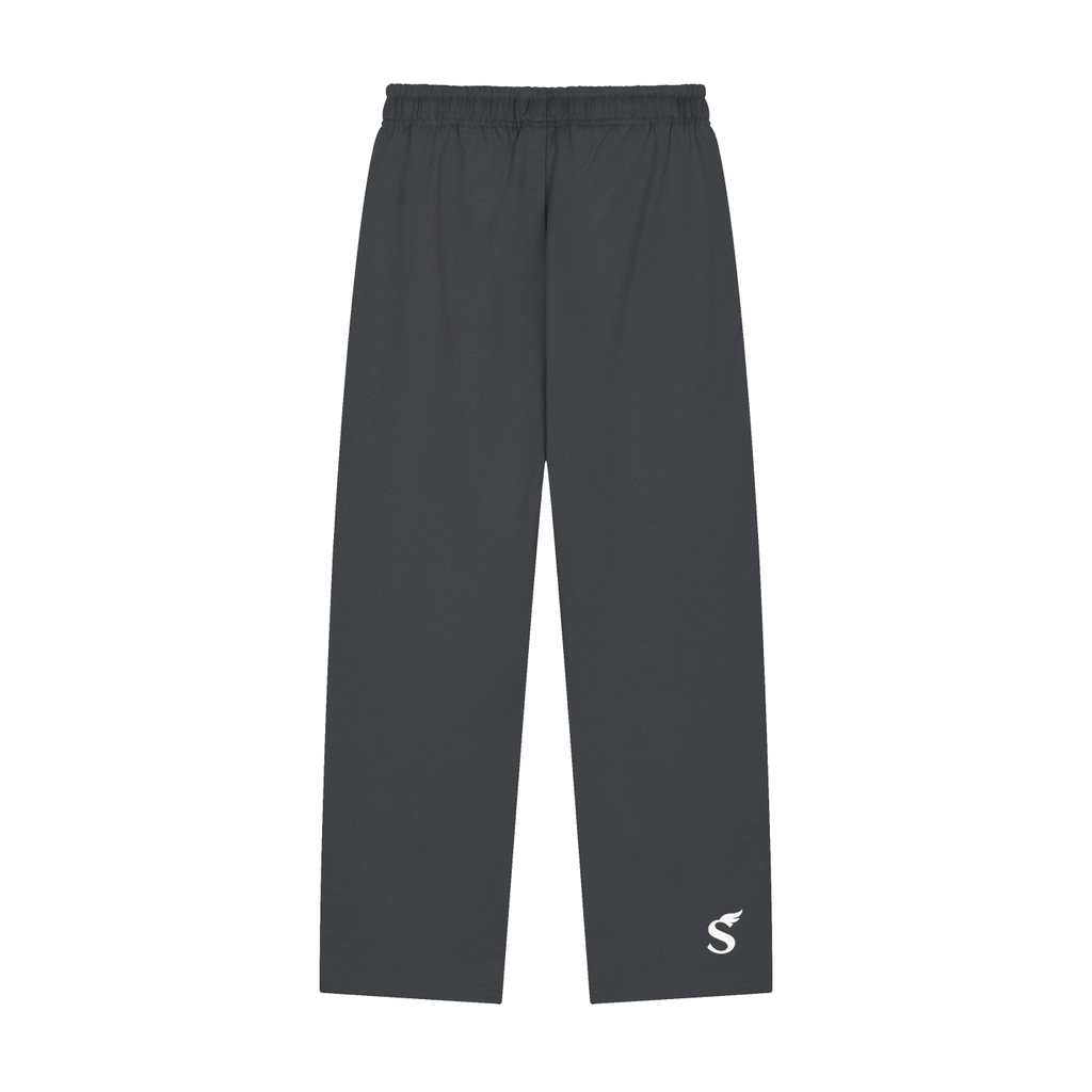 Solid Color Straight-Leg Sweatpants