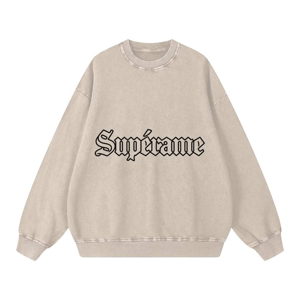 Snow Washed Oversized Sweatshirt