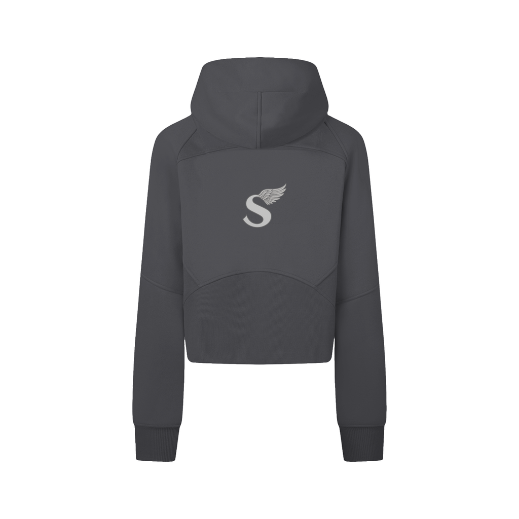 Cropped Zip-Through Hoodie