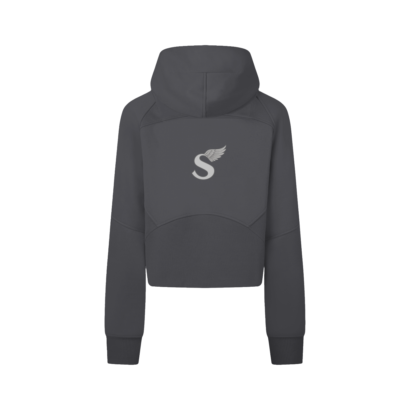 Cropped Zip-Through Hoodie