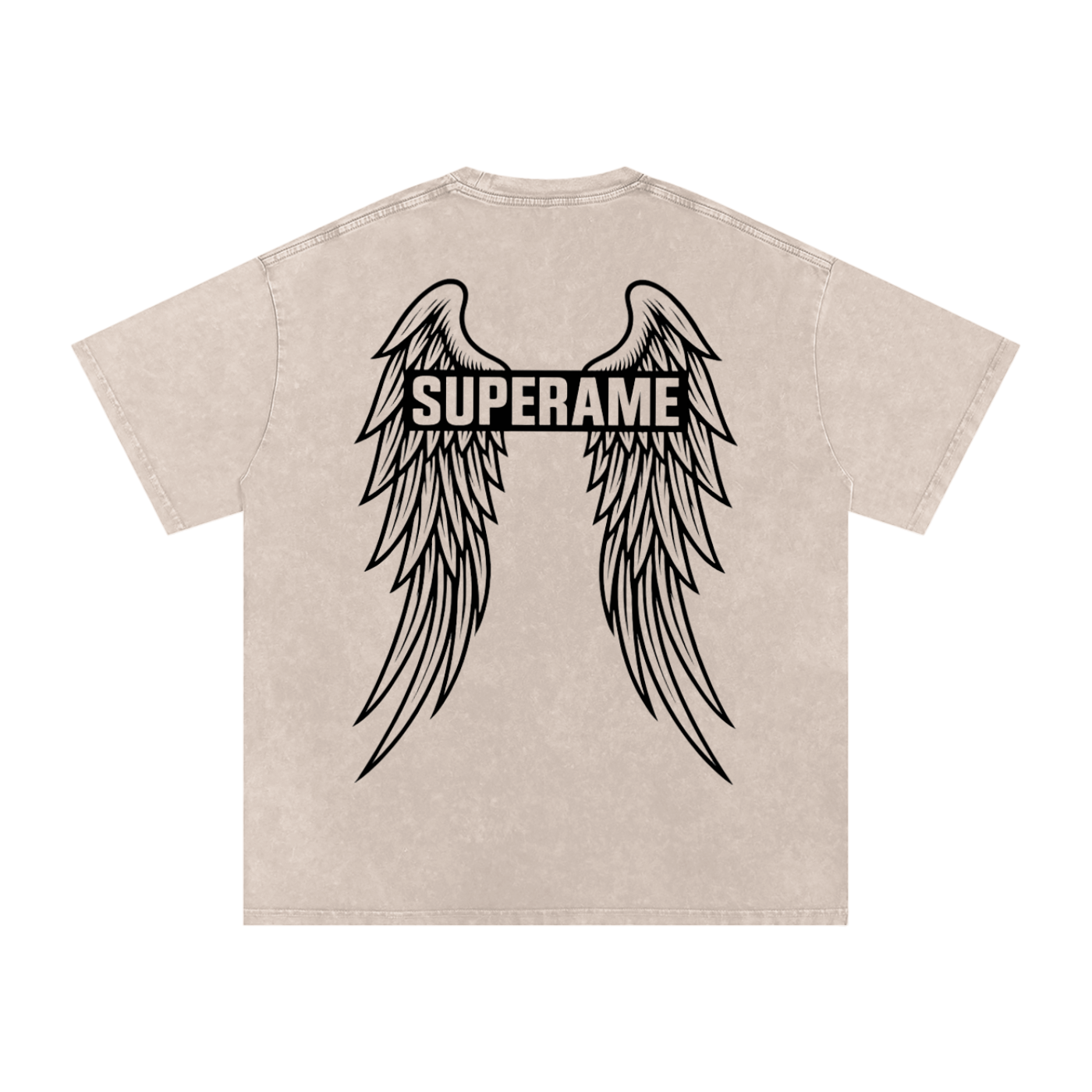 Snow Washed Oversized Cotton T-Shirt
