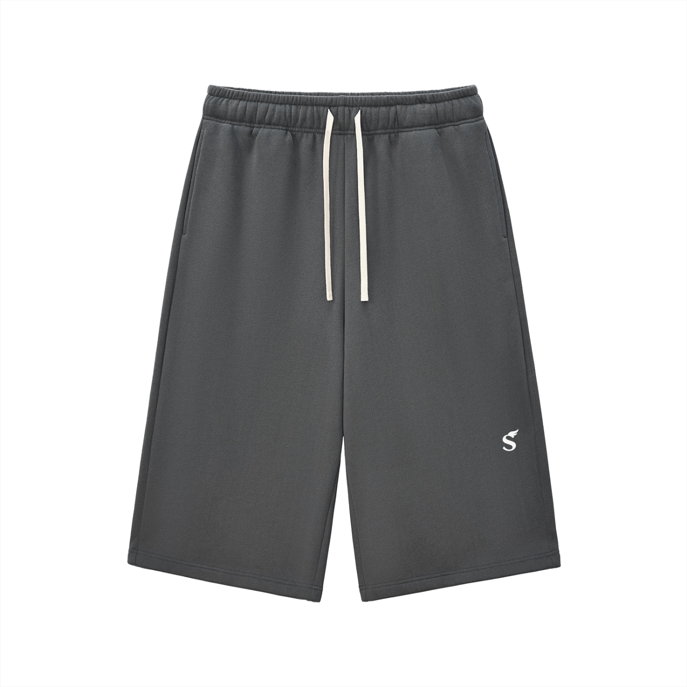 Relaxed Drawstring 3/4 Sweatpants
