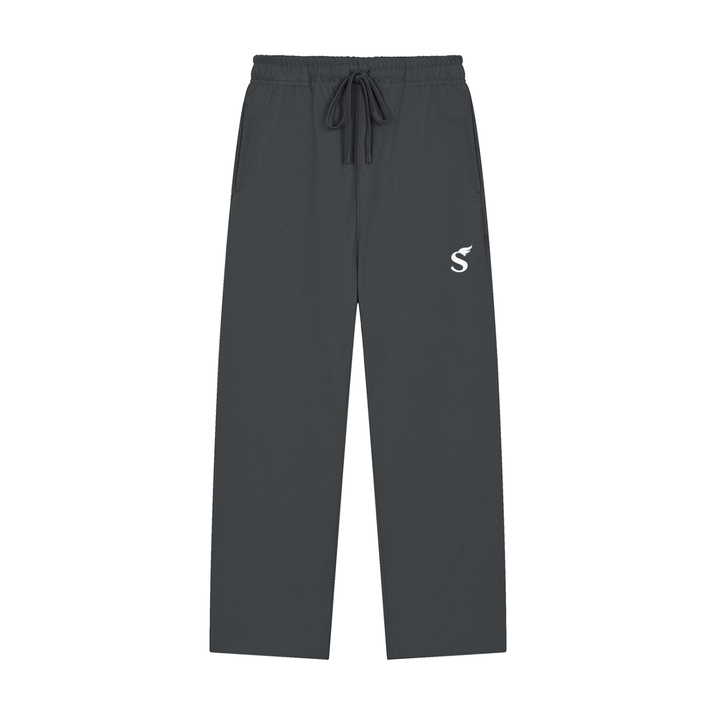 Solid Color Straight-Leg Sweatpants