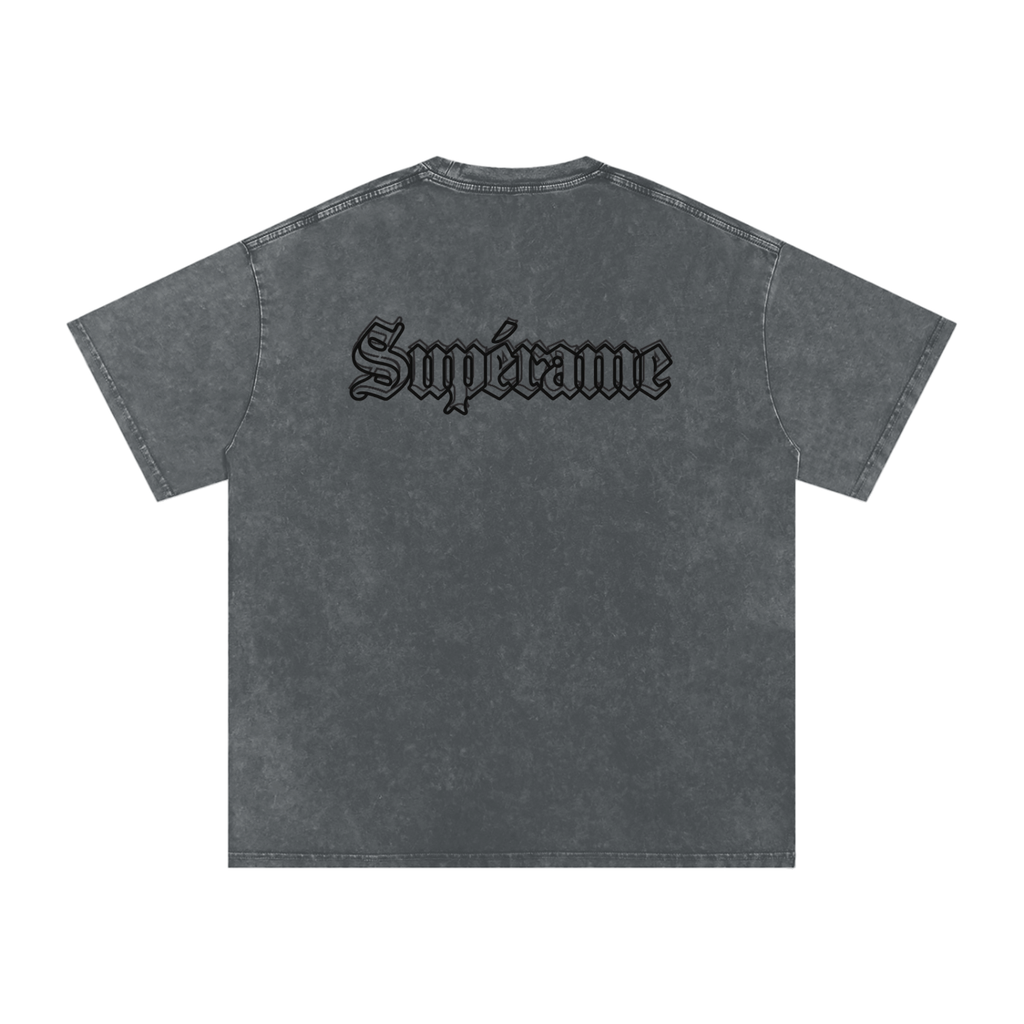 Snow Washed Oversized Cotton T-Shirt