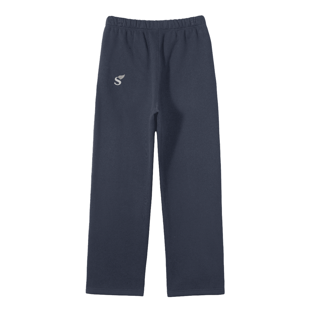 Unisex Solid Color Fleece Straight Leg Pants