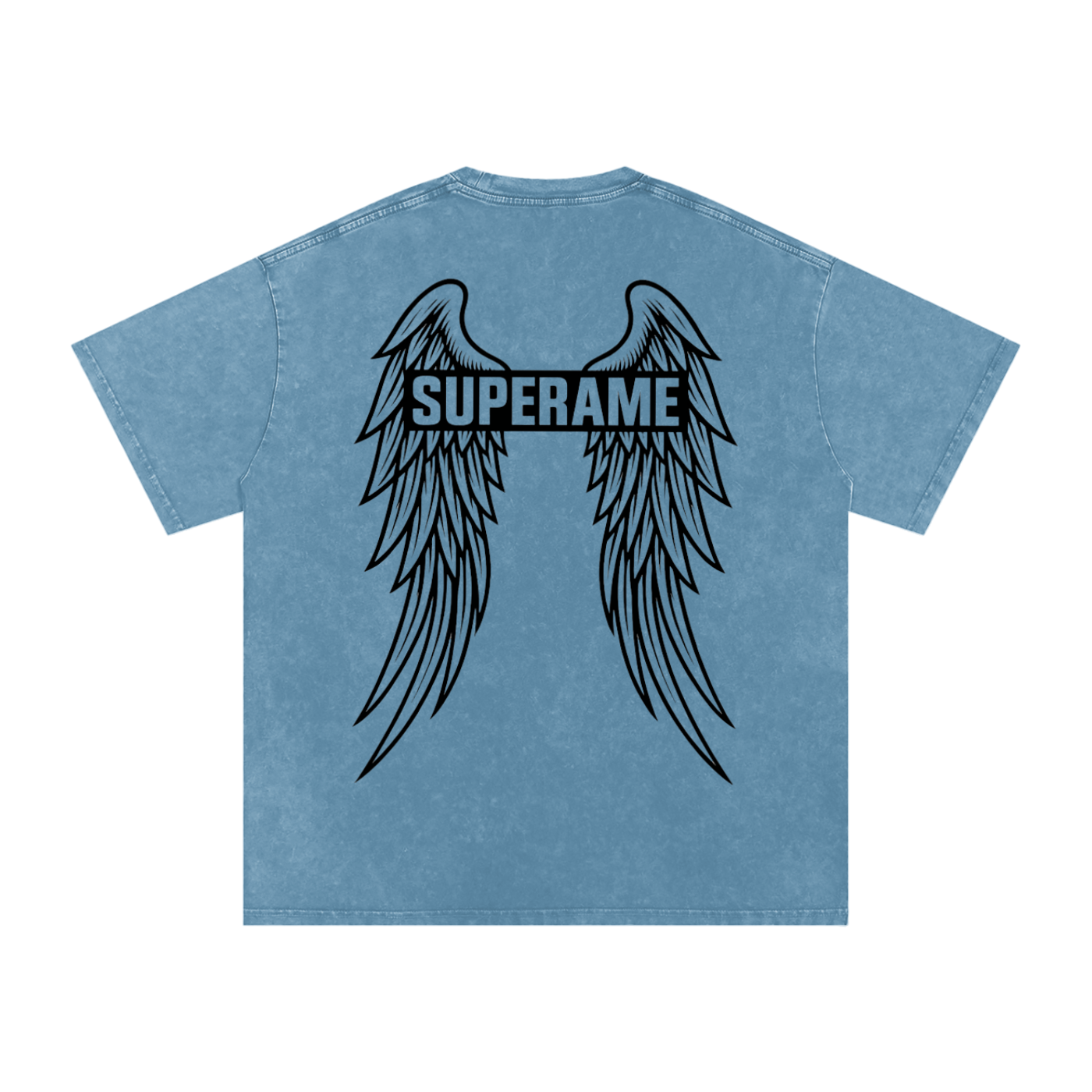 Snow Washed Oversized Cotton T-Shirt