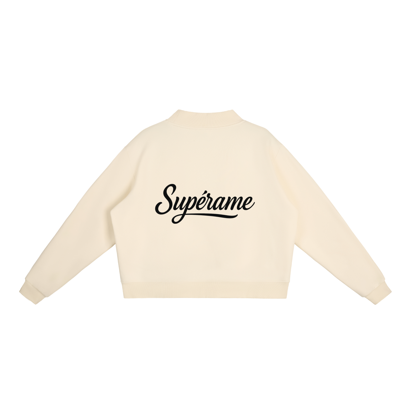 Essential Fleece Mock-Neck Crew Sweatshirt