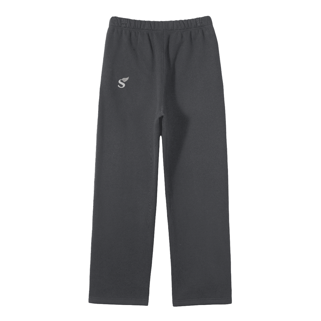 Unisex Solid Color Fleece Straight Leg Pants