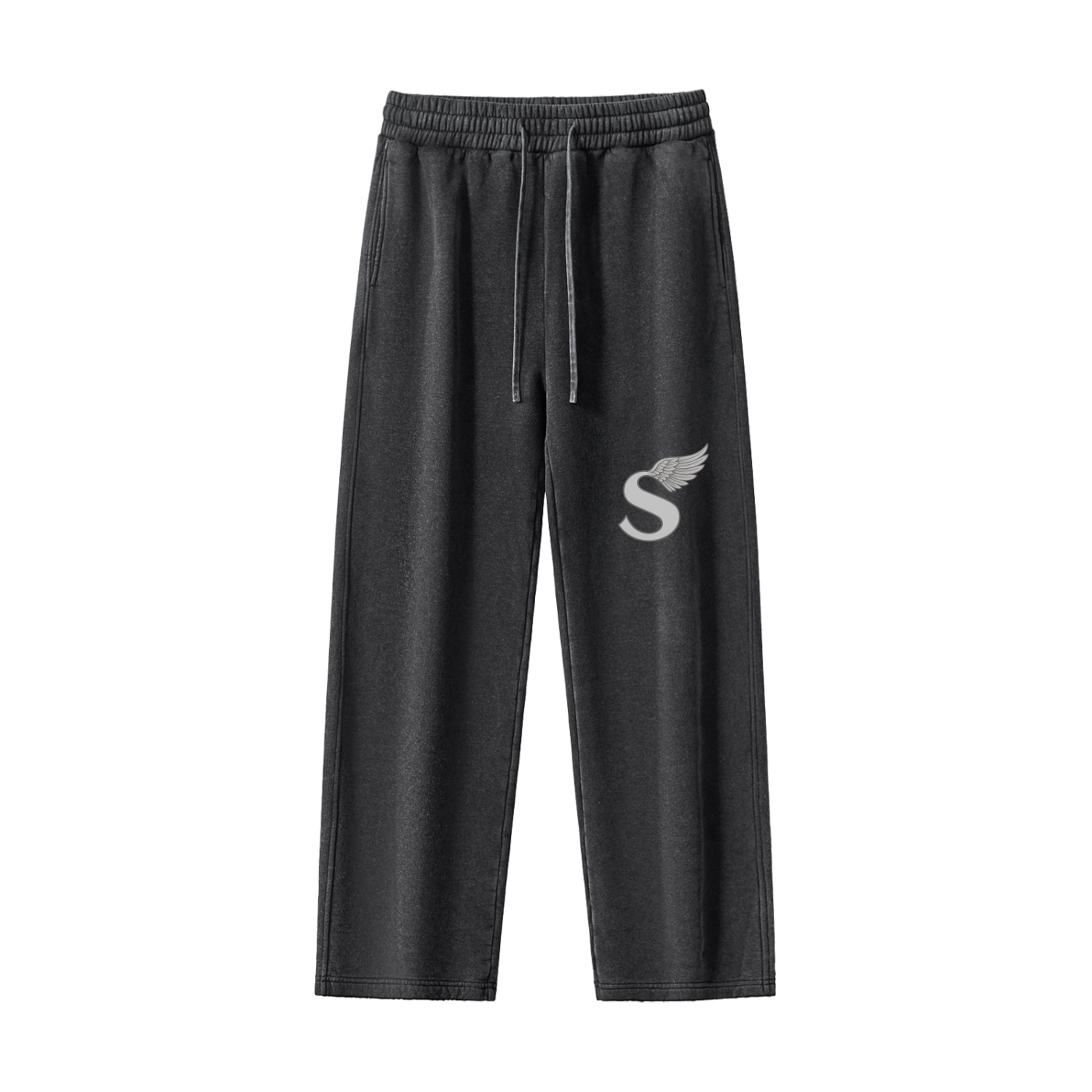 Frayed Enzyme Washed Fleece Sweatpants