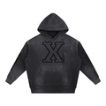 Vintage Washed Frayed Fleece Hoodie