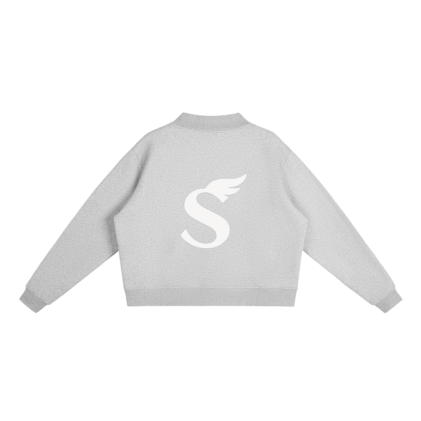 Essential Fleece Mock-Neck Crew Sweatshirt