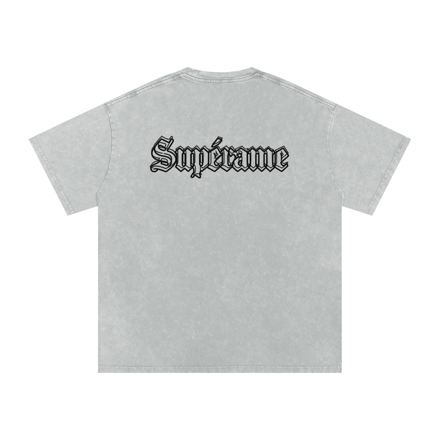 Snow Washed Oversized Cotton T-Shirt