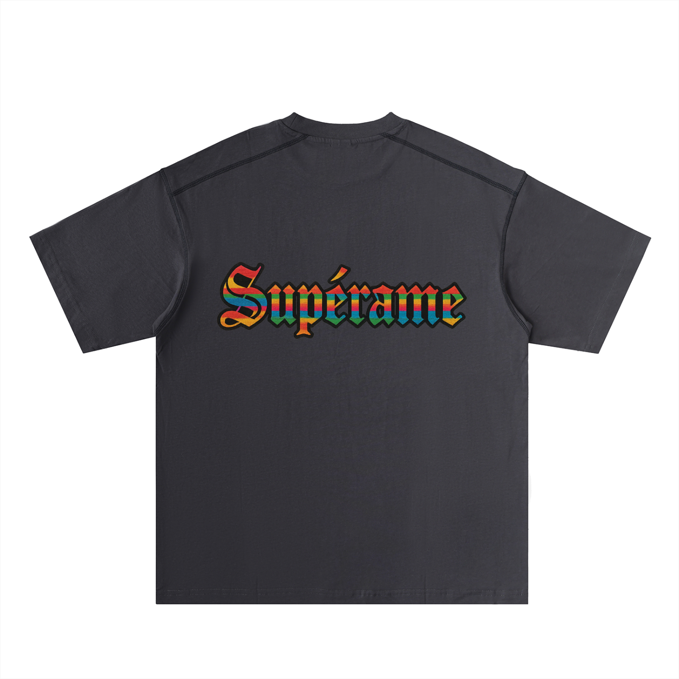 Oversized Contrast-Stitched Cotton Tee